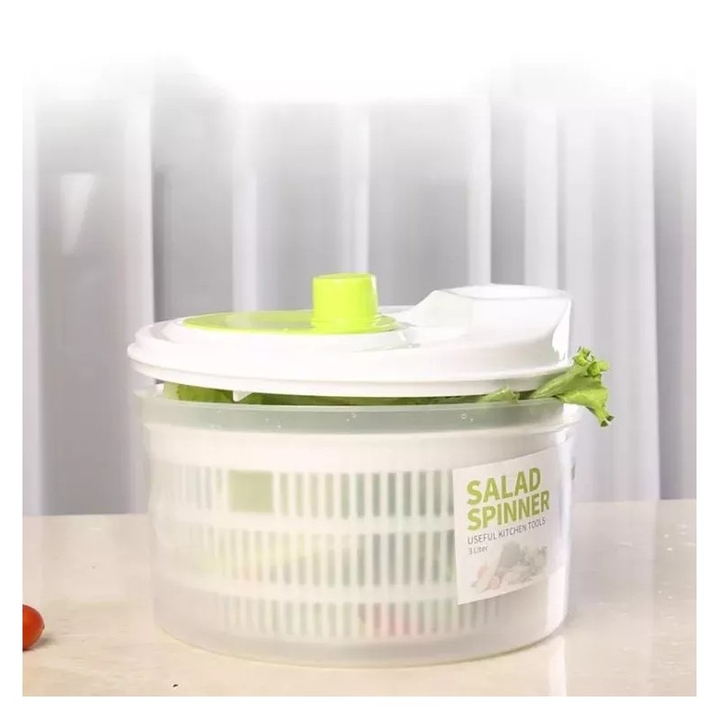 Salad Spinner Lettuce Greens Washer Dryer Drain Crisper Machine Strainer Fruit Wash Clean Storage Ba图4