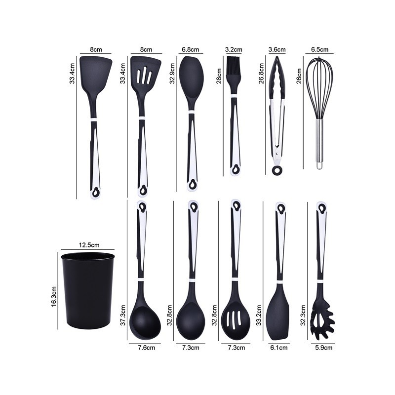 IN STOCK Non-stick Cookware Silicone Kitchen Utensils Set FOOD GRADE Silicone Cooking Utensils Set图7