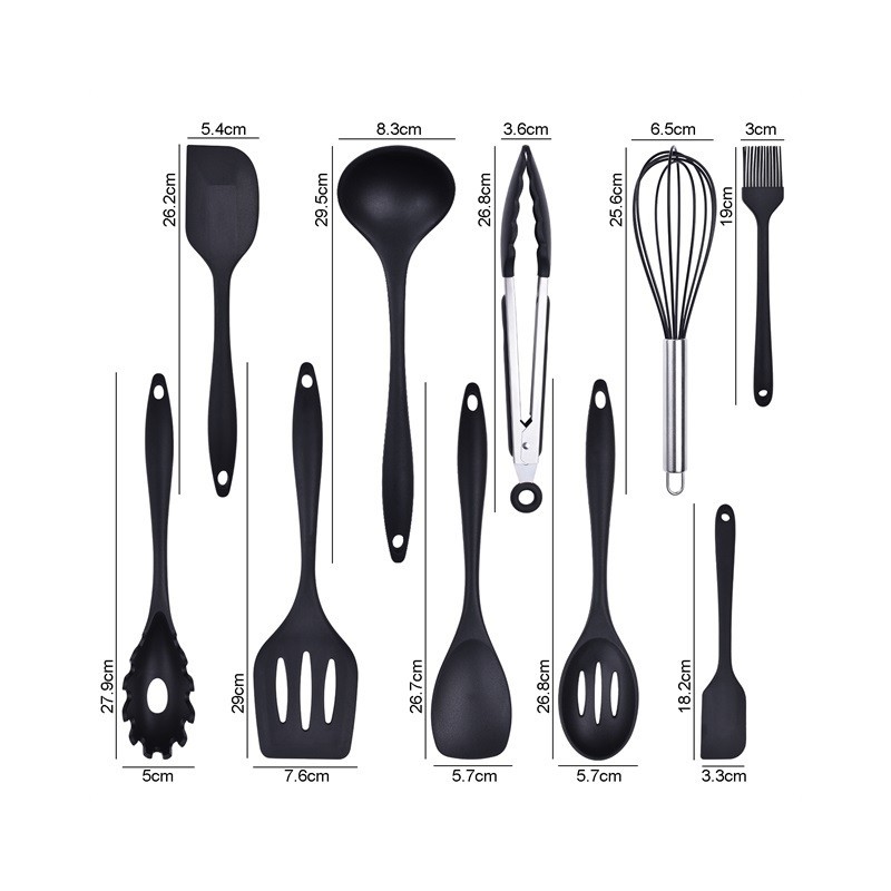 IN STOCK Dishwasher Safe Non-Stick Heat Resistant Silicone Cooking Utensil Set图7