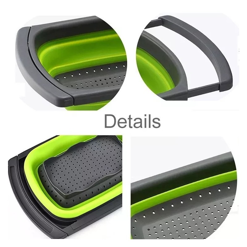 New Wholesale Eco-friendly Kitchen Folding Plastic Fruit Vegetable Sink Drain Basket Strainer图9