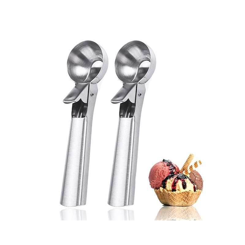 Dishwasher Safe Ice Cream Scoop Trigger Ice Cream Scoop Cookie Dough Scoop图2