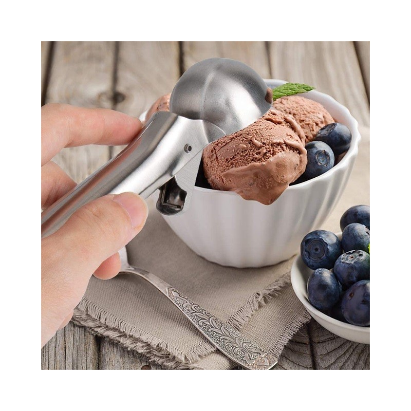 Dishwasher Safe Ice Cream Scoop Trigger Ice Cream Scoop Cookie Dough Scoop图7