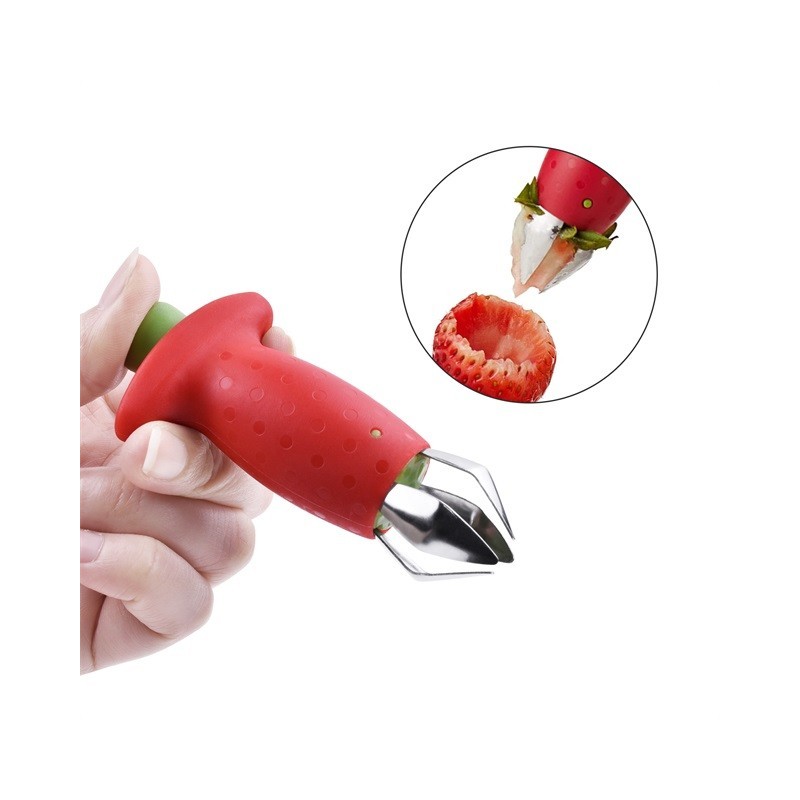 Kitchen Tool Fruit Vegetable Leaf Stem Remover Strawberry Huller Cherry Pitters图4