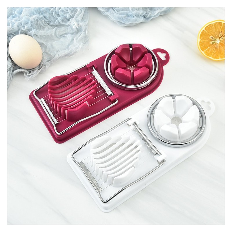 Multifunction Kitchen Cutter Tool 2 In 1 Stainless Steel Wires Egg Slicer Or Cutter图2