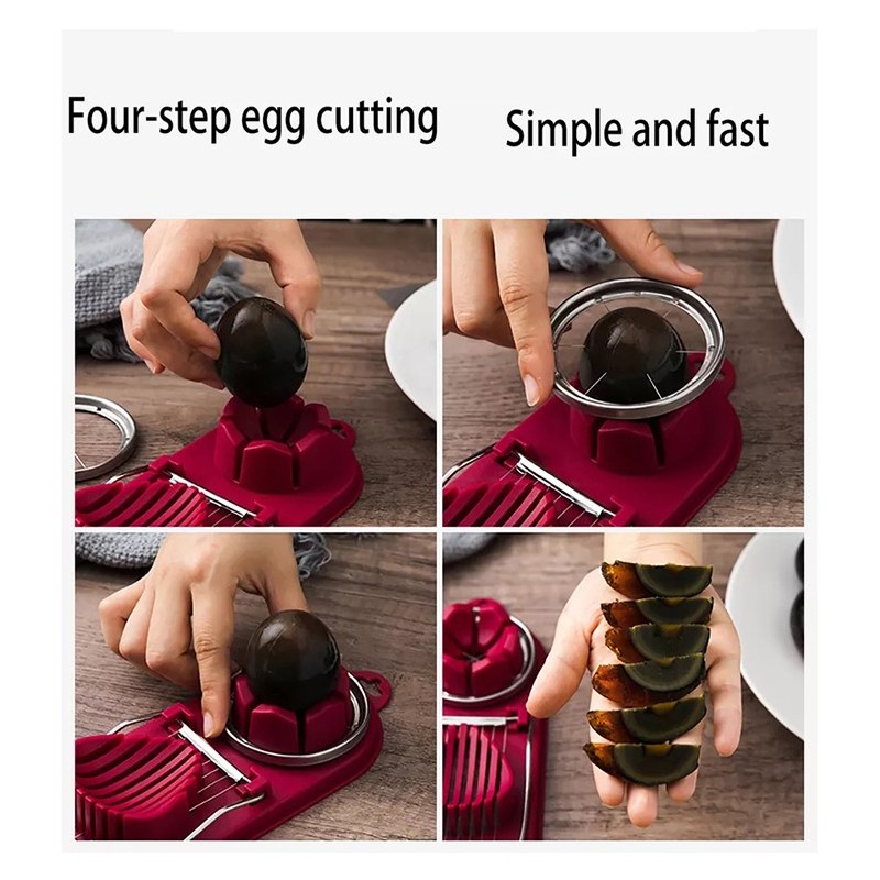 Multifunction Kitchen Cutter Tool 2 In 1 Stainless Steel Wires Egg Slicer Or Cutter图3