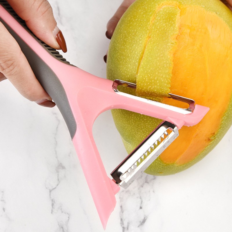 Durable 2 In 1 Peeler Stainless Steel Fine Peeler Vegetable Potato Peeler Slicer Kitchen Food Slicer图5