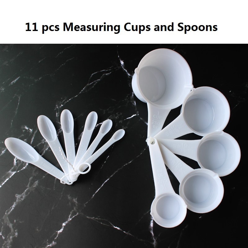 Jianhong Measuring Cups and Spoons Set of 11 Pieces，Nesting Measure Cups for Dry and Liquid图5