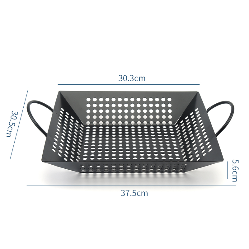 Non-stick carbon steel barbecue plate barbecue mesh plate with hole barbecue plate outdoor BBQ grill图3