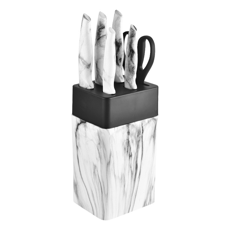 7 in 1 quality kitchen knives wholesale stainless steel kitchen knife set with plastic knife block图8