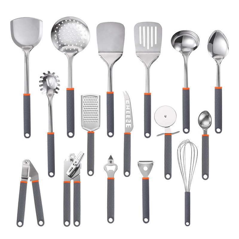 16 Pcs Household Kitchen Utensils Stainless Steel Cooking Utensil Set, Kitchenware Accessories Utens图1