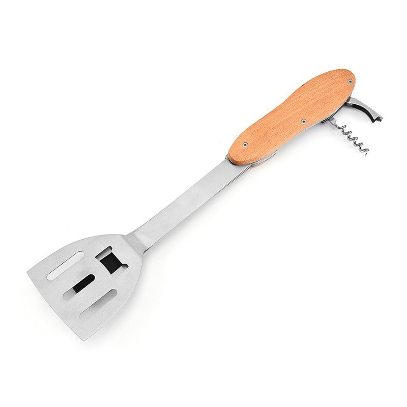 Multifunction BBQ grill tools, spatula, silicone Basting Brush, Fork, Wine Cork Screw and Jar Opener图6