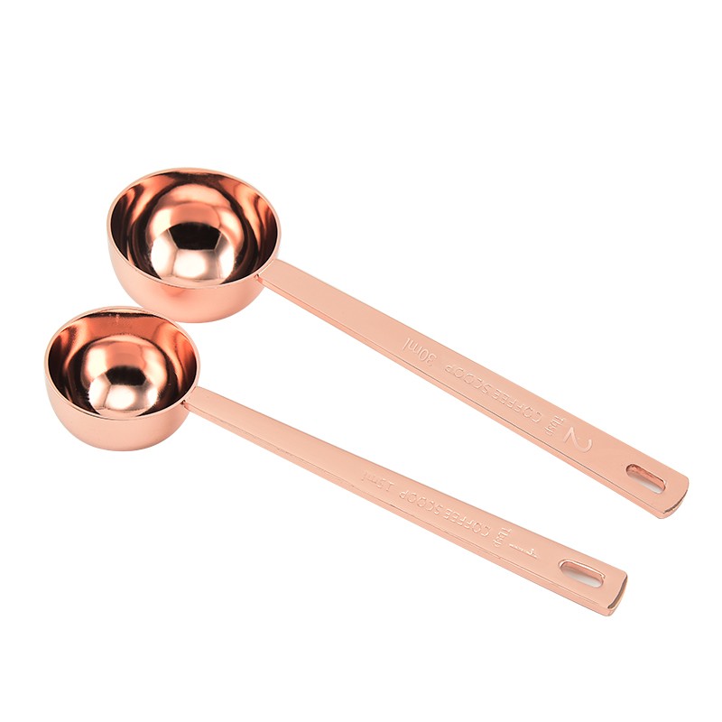 1 TBSP Rose Gold Stainless Steel Measuring Spoon Long Handle Tablespoon Measuring Coffee Tea Scoop图5