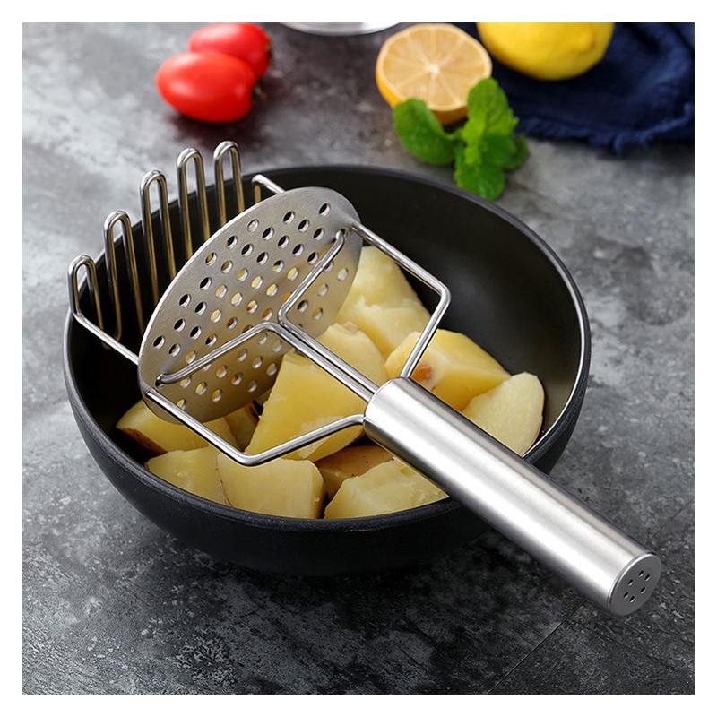 Professional Metal Wire Masher Kitchen Tool Potato Masher Stainless Steel Heavy Duty Mashed Potatoes图3