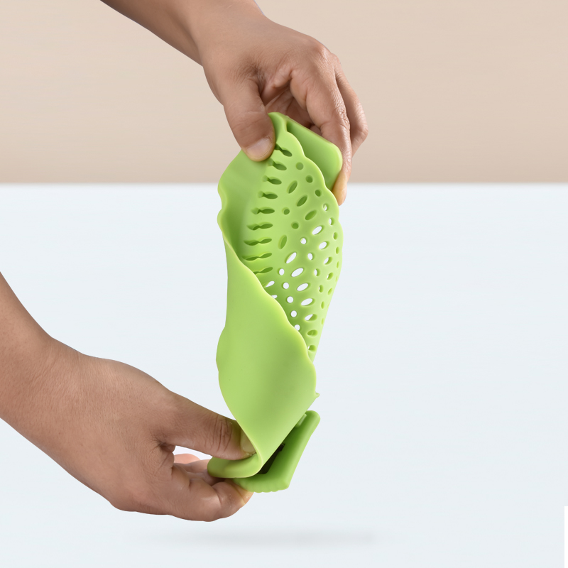 Multi Colors Leaf-proof Silicone Food Strainer Kitchen Clip On Washing Drainer图2