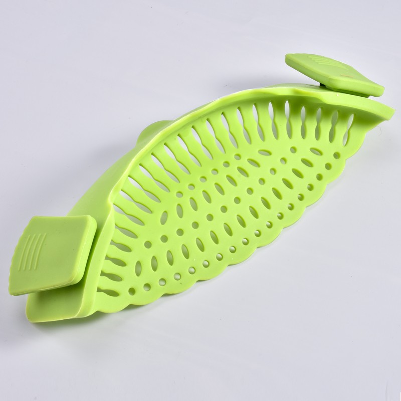 Multi Colors Leaf-proof Silicone Food Strainer Kitchen Clip On Washing Drainer图9