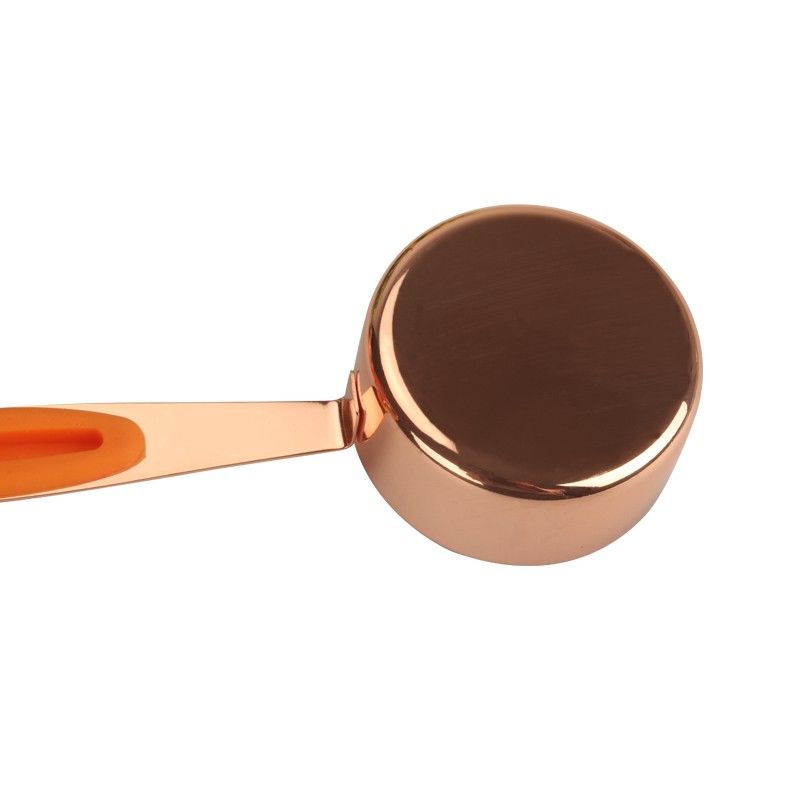 Rose Gold Metal 4PC Measuring Cup Set Durable Multiple Sizes Copper Color Stainless Steel Kitchen Me图2