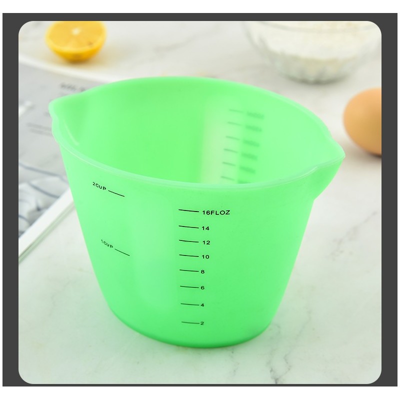 Food Grade Silicone Measuring Cup 500ML Kitchen Cuisine DIY Baking Tools图6