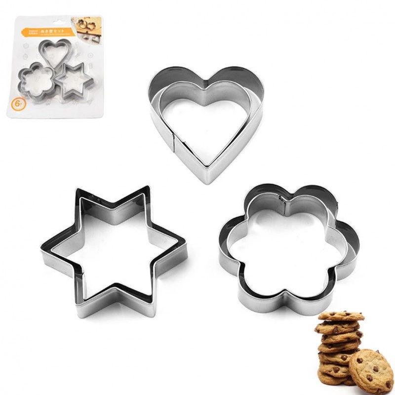 Jianhong 6Pcs Cookie Cutters Set for Baking Stainless Steel Metal Molds Cutters图3