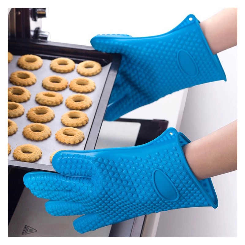 custom heat resistant silicone kitchen mitts for kitchen cooking Baking oven mitt图3