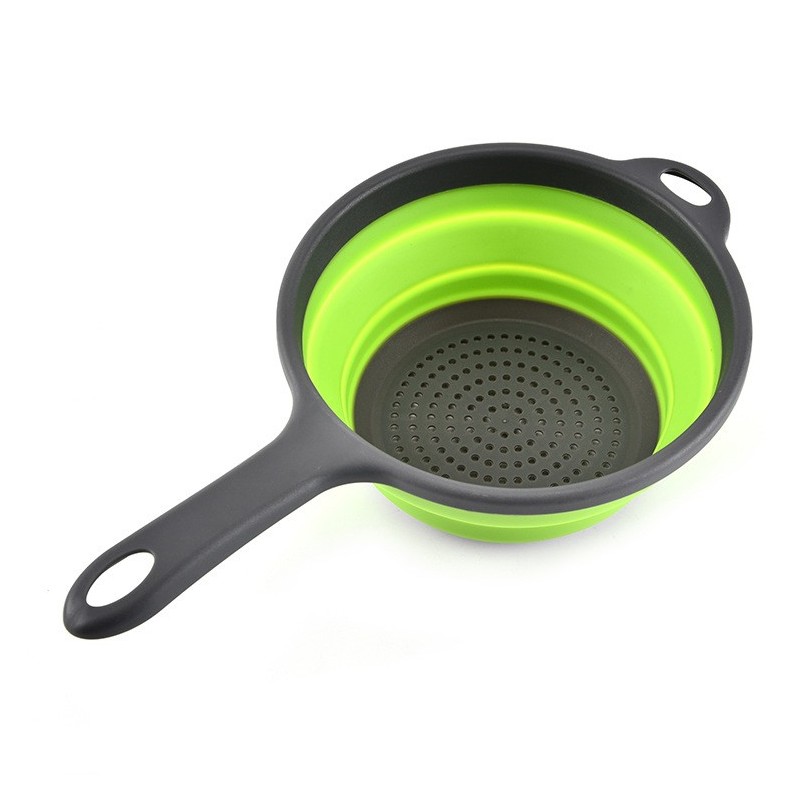 Wholesale Bpa Free Eco Silicone Colander Kitchen Draining Basket Food Strainer Foldable Silicone Col图3