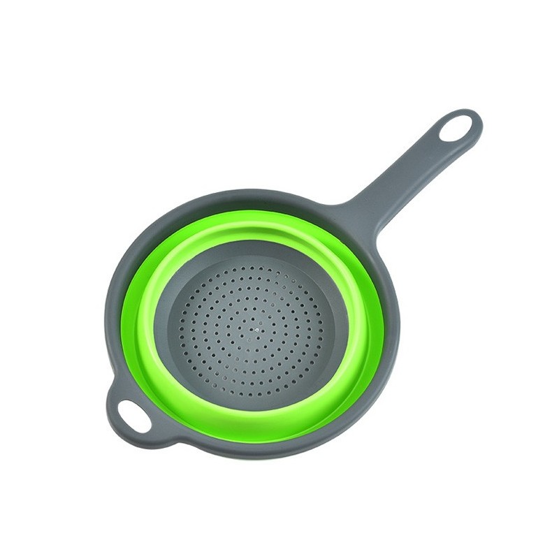 Wholesale Bpa Free Eco Silicone Colander Kitchen Draining Basket Food Strainer Foldable Silicone Col图7