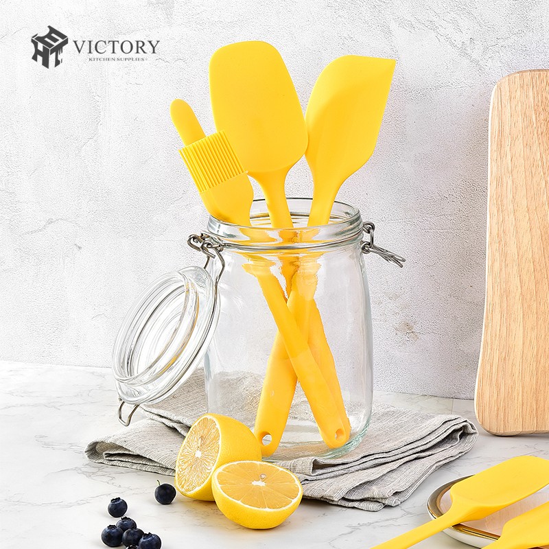 Amazon Top Seller 2021 Gadget Mini Silicone Spatula Kitchen Baking Utensil Set And Silicone Oil Brus图2