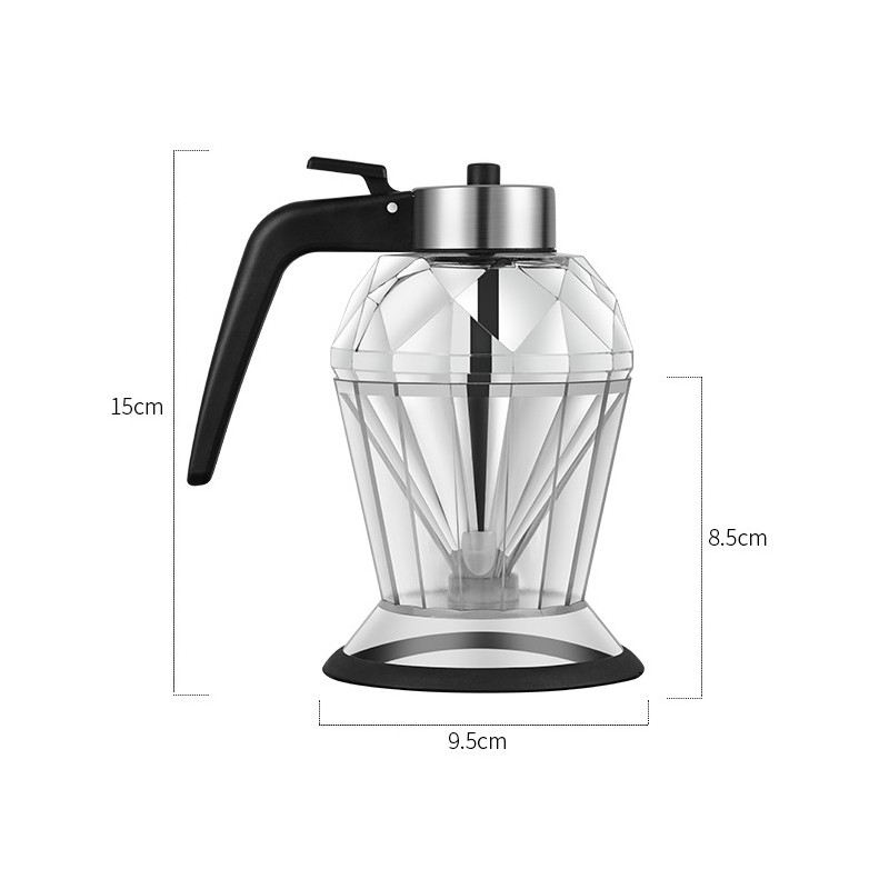 New Design Kitchen Cooking Glass Maple Syrup Oil Dispenser Diamond Oil Bottle图6