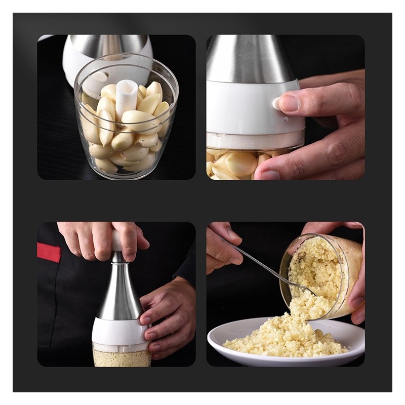 Factory custom Manual Mini Vegetable Ginger Food chopper Shape Bowling Garlic Chopper图4