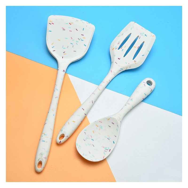 Silicone Kitchen Utensils 7 Pieces Set Cream Scraper Spatula Oil Brush Scraper Set图2