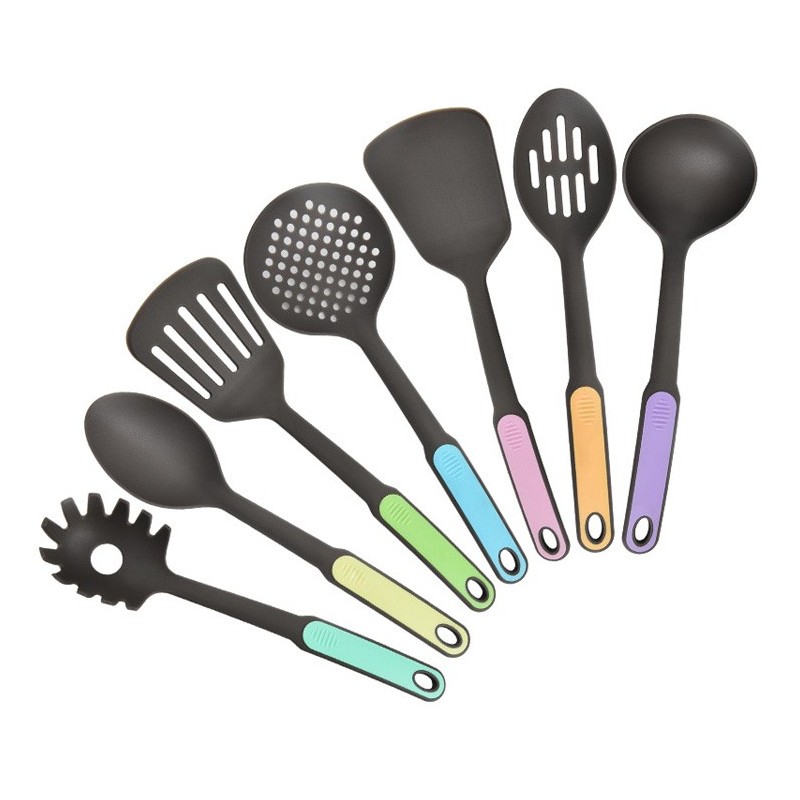 Non-stick Cookware Plastic Nylon Kitchen Utensils Heat Resistant Set 7 piece Cooking Utensils set图5