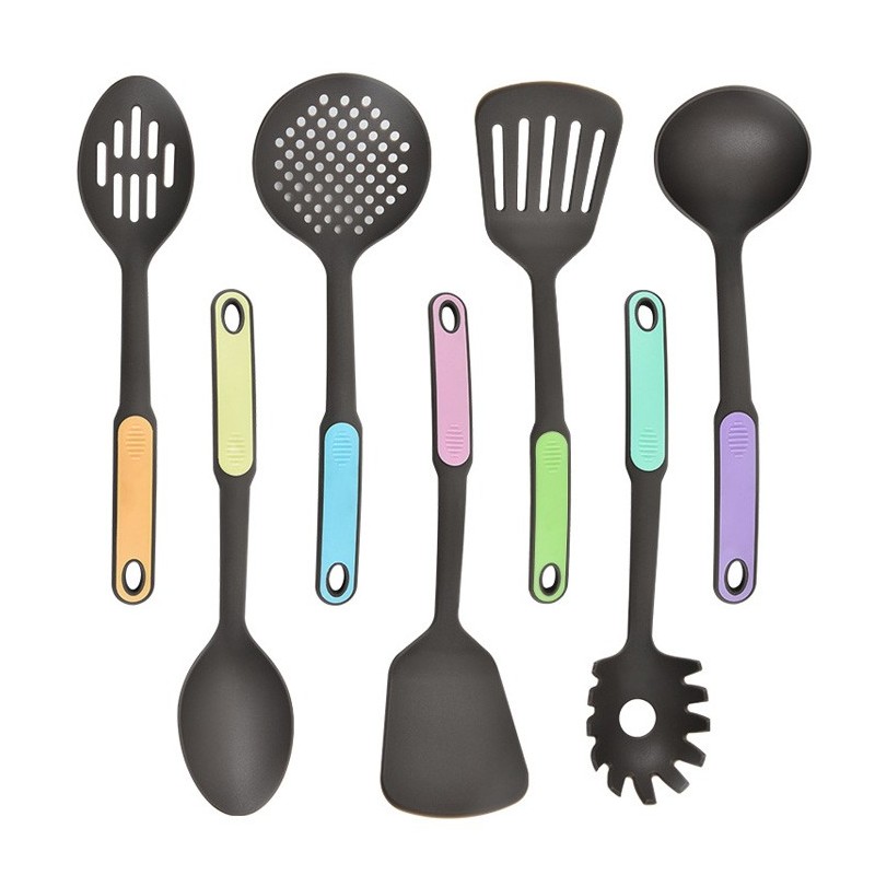 Non-stick Cookware Plastic Nylon Kitchen Utensils Heat Resistant Set 7 piece Cooking Utensils set图6