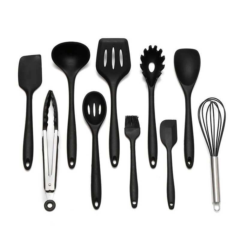 Chinese supplier sells high quality 10pcs set of silicon kitchen utensil silicone cookware set图5