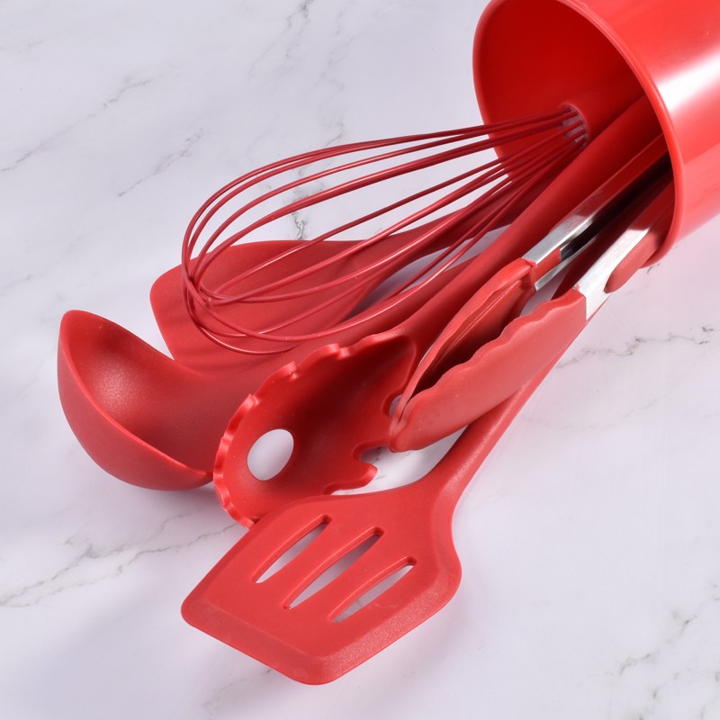 Customized Color Kitchen Creaming Baking Tools Silicone 9 Piece Spatula Set Premium Large Whisk Scra图9