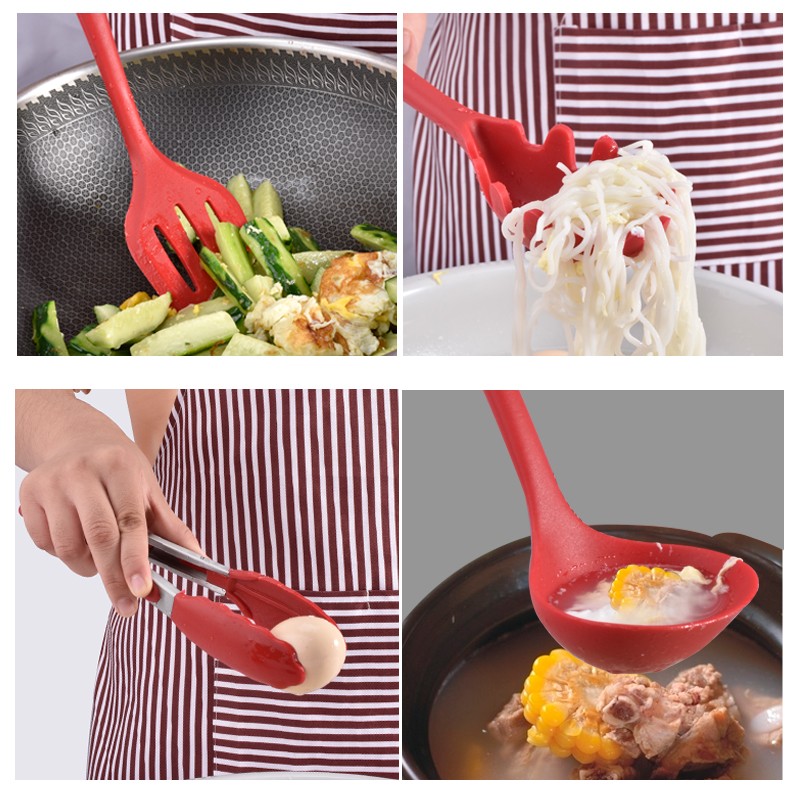 Customized Color Kitchen Creaming Baking Tools Silicone 9 Piece Spatula Set Premium Large Whisk Scra图6