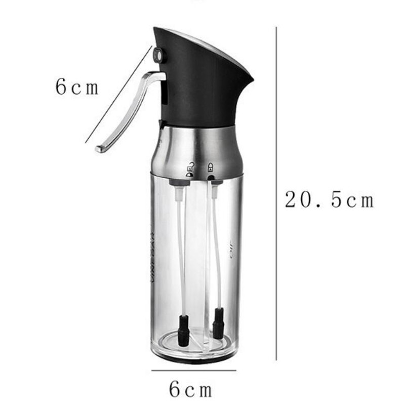 Food Grade Plastic 2 in 1 Cooking olive oil and Vinegar Spray Dispenser Bottle for Kitchen图2