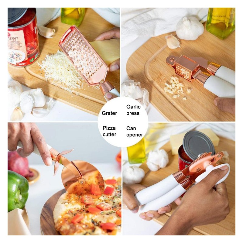 7 Pcs Stainless Steel Kitchen Silicone Handle Kitchenware Gadgets Utensil Sets Kitchen Utensil Acces图6