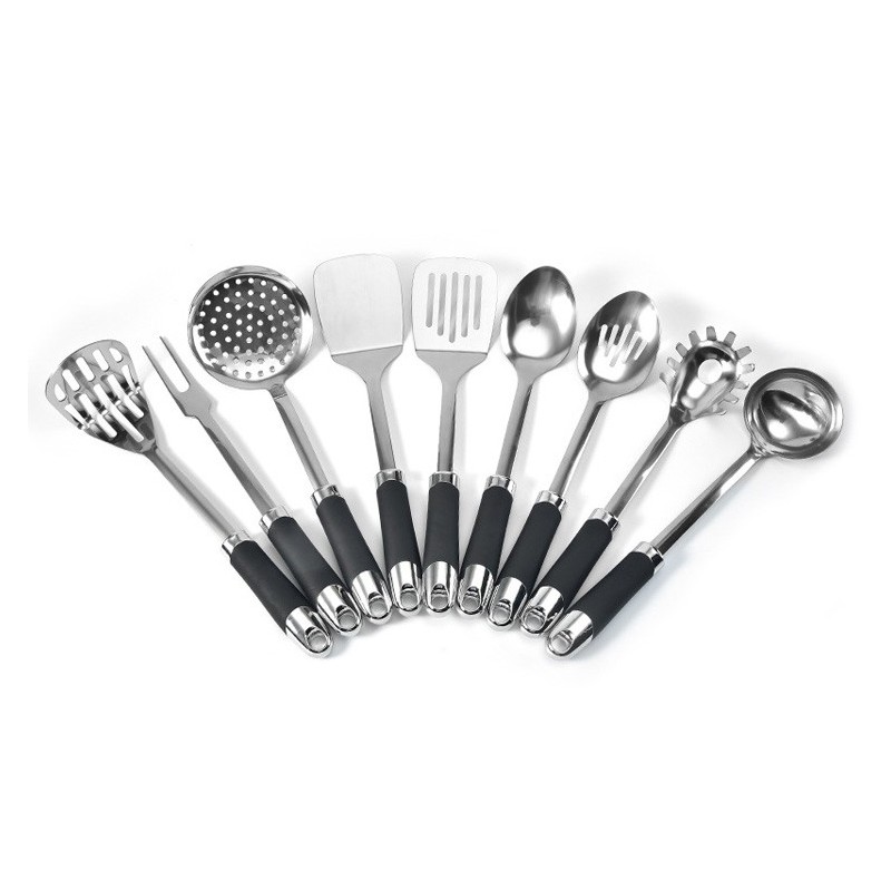 Manufacturers wholesale stainless steel kitchen utensil spatula soup spoon set for cooking图9