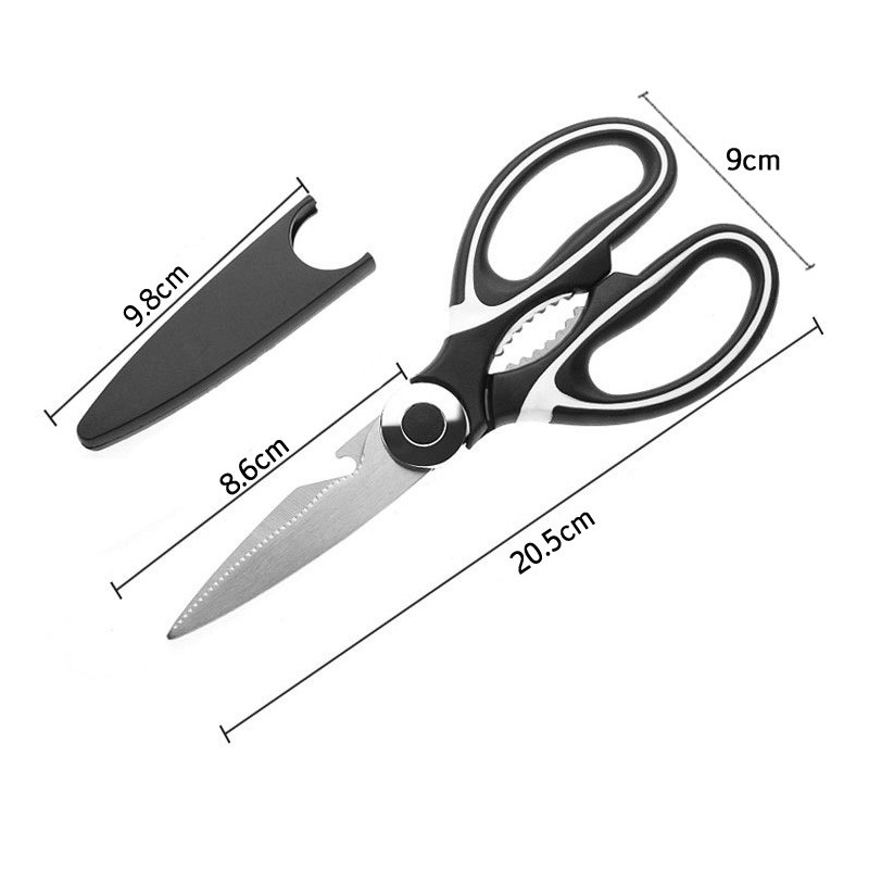 Heavy duty stainless steel clever multifunction professional Seafood scissors kitchen scissors shear图5