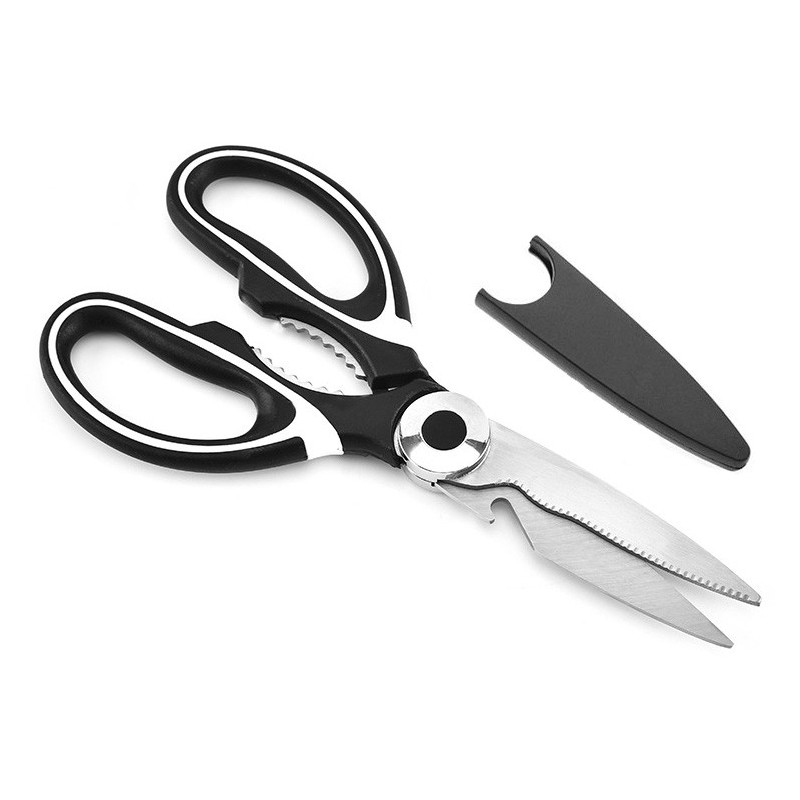 Heavy duty stainless steel clever multifunction professional Seafood scissors kitchen scissors shear图6