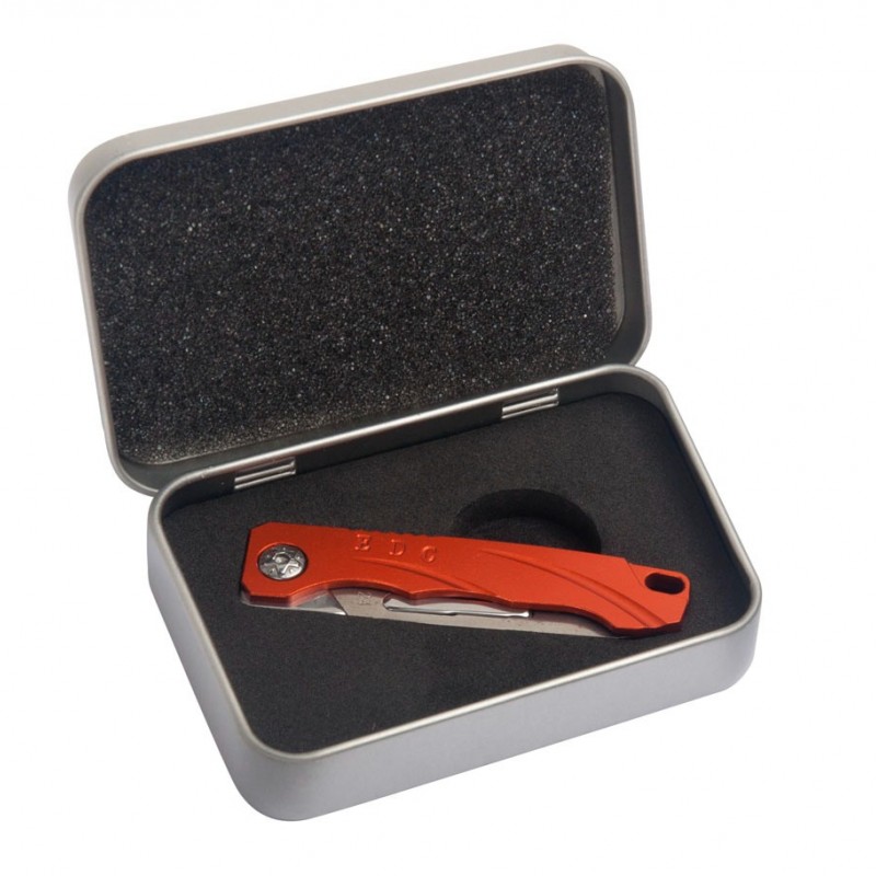 Aluminum Pocket Folding Utility Knife with Key Ring and 10 Replaceable Quick Change Blades图4