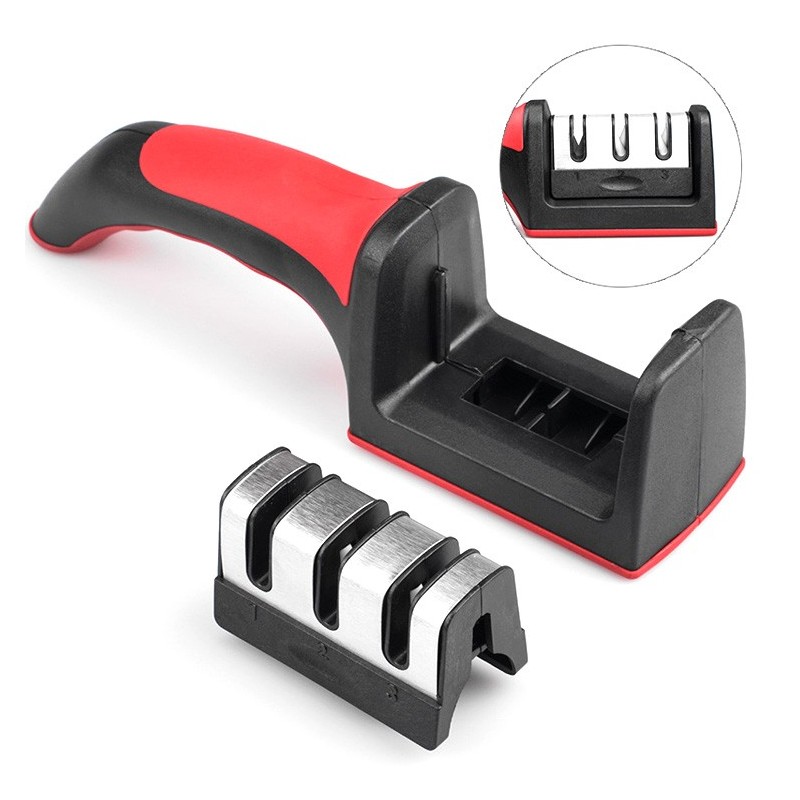 Manual Knife Sharpener 3 Stage Steel Diamond professional Knife Sharpener Kitchen Sharpening Tools图3