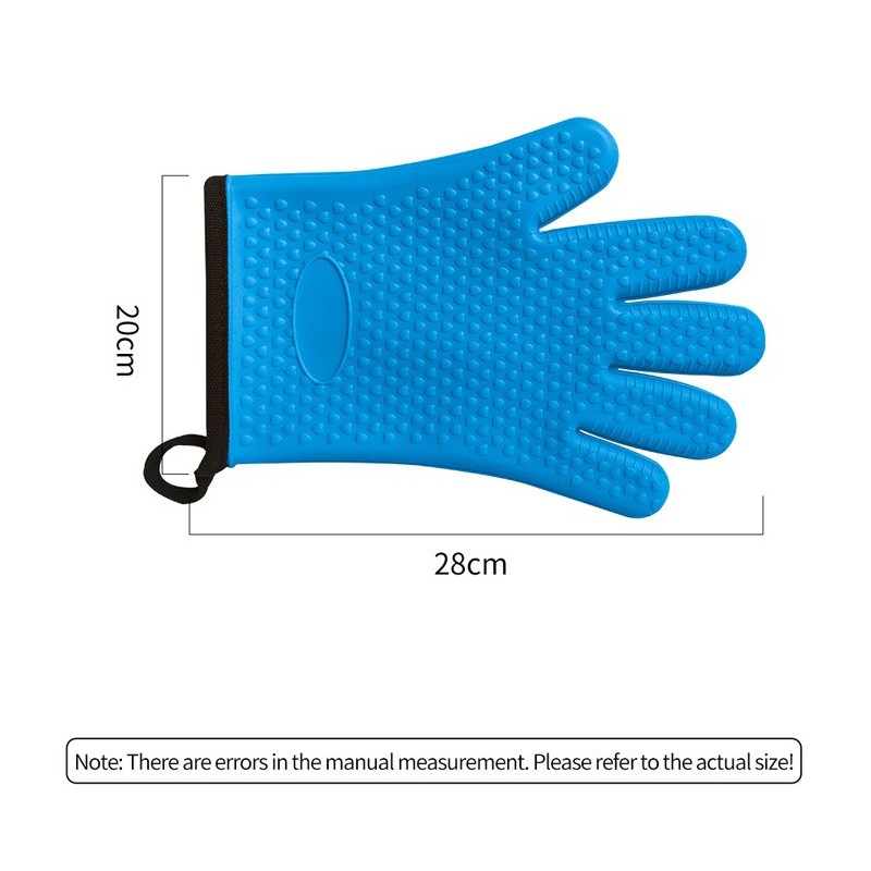 Multi-Function Waterproof Heat Resistant BBQ Grill Oven Silicone Cotton Mitts For Kitchen图5