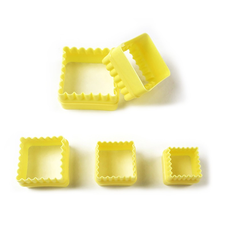 Jianhong 5 PCS Cookie Cutter set Square Biscuit Cutters Set, Flowers Cookie Cutter图3