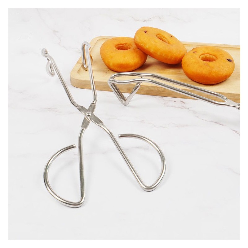 Stainless Steel Scissor Tongs Heavy Duty Grilling Tongs Kitchen Food Baking Bread Clamp BBQ Grilling图2