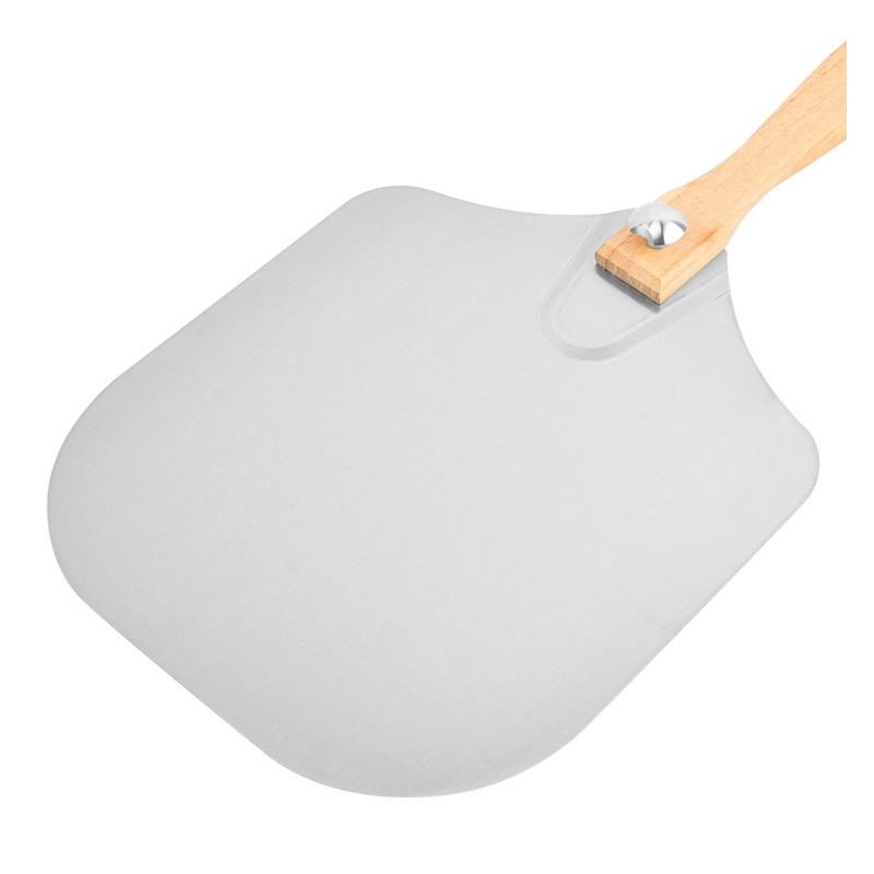 Hot sell Pizza peel shovel pizza spatula Aluminum Metal Pizza Paddle with Foldable Wooden Handle图5