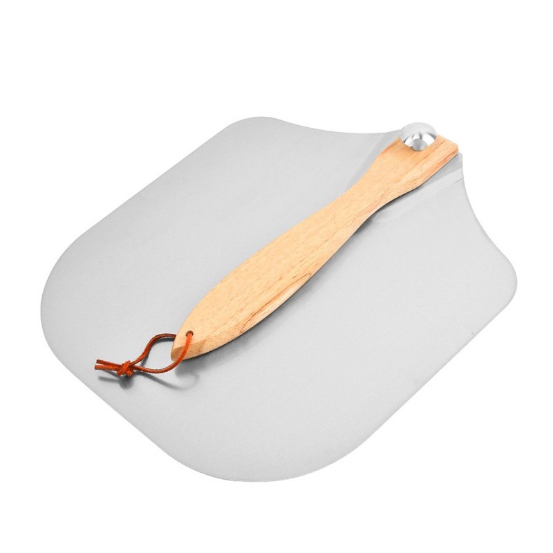 Hot sell Pizza peel shovel pizza spatula Aluminum Metal Pizza Paddle with Foldable Wooden Handle图7