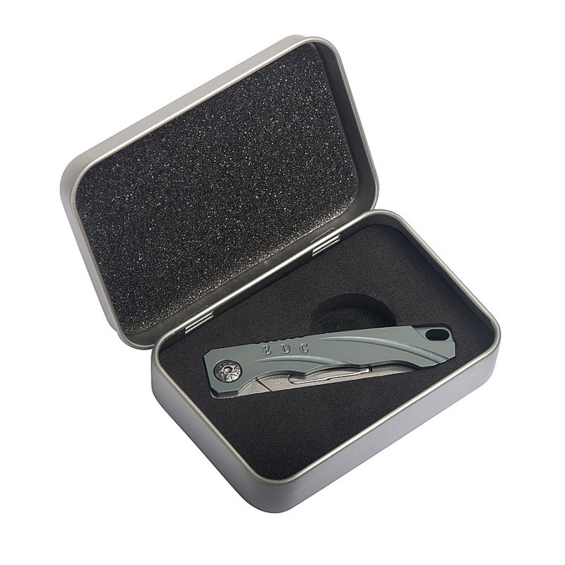 Aluminum Pocket Folding Utility Knife with Key Ring and 10 Replaceable Quick Change Blades图6