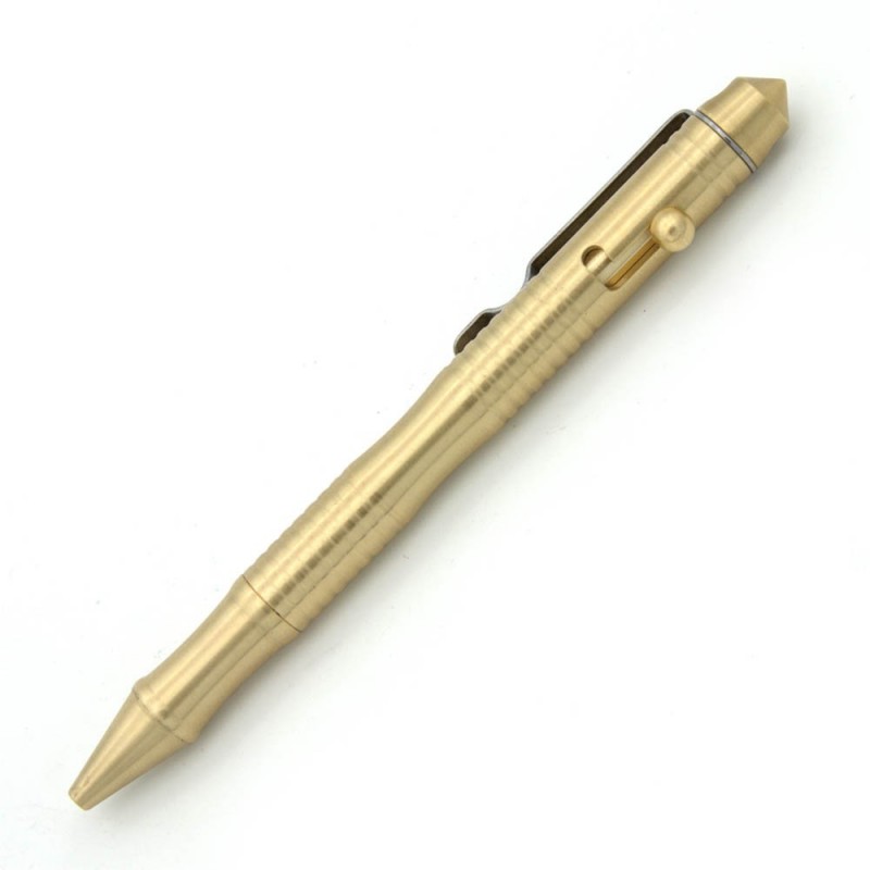 Solid Brass EDC Pocket Pen Portable Delicate Signature Pen, Retractable Rolling Ball Pen图2