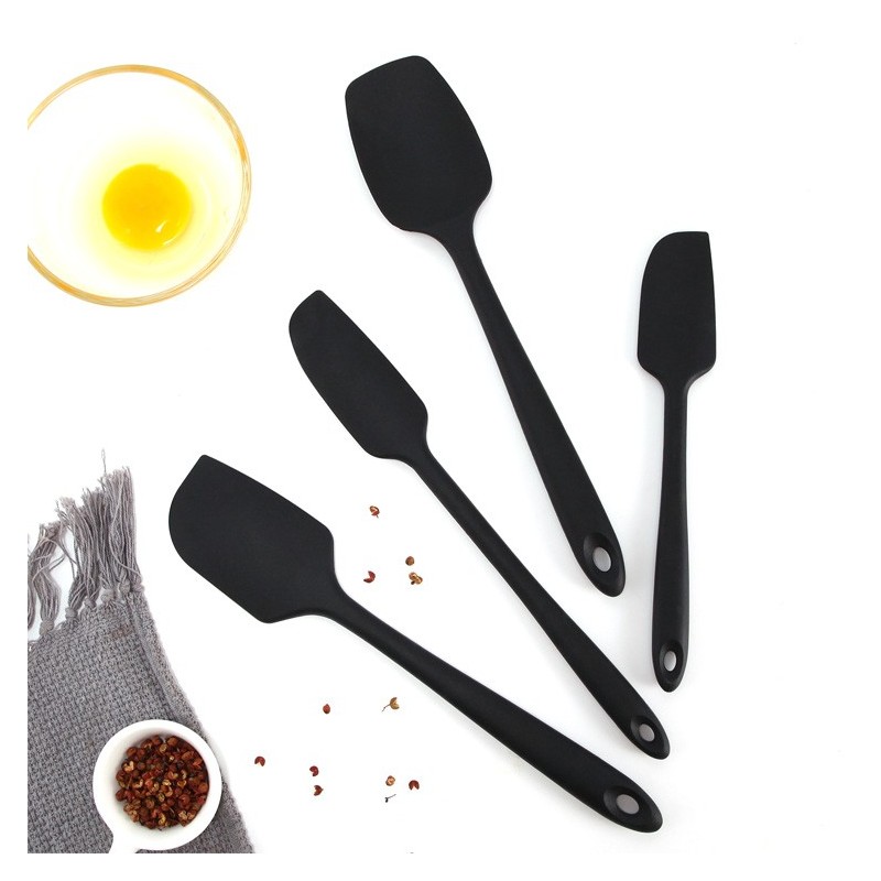 Amazon Hot Selling Custom Silicone Spatula Set 4pcs Spatulas Silicone Heat Resistant baking Tool图2