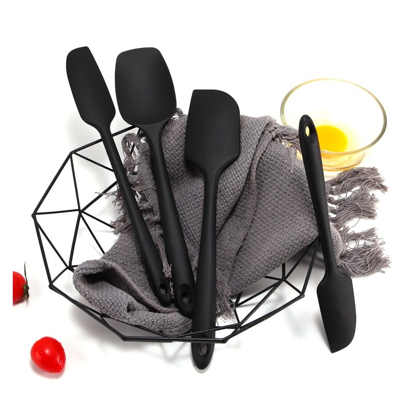 Amazon Hot Selling Custom Silicone Spatula Set 4pcs Spatulas Silicone Heat Resistant baking Tool图3